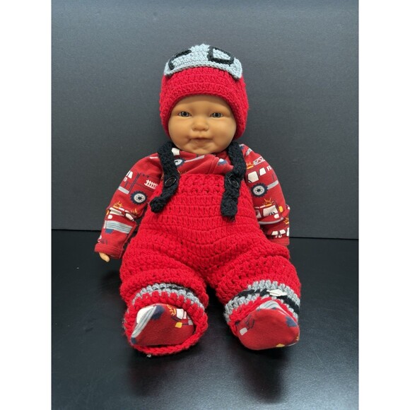 Infant Fire Department Crochet Real Life Baby - Picture 1 of 7